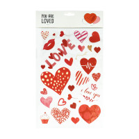 Walentynkowa dekoracja okna elektrostatyczna WA3865 Arpex